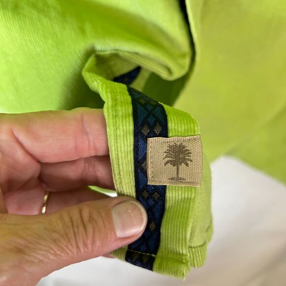 Paradise Collection Lime Green Fine Wale Corduroy LS Classic Button Up Shirt XXL - Picture 8 of 15